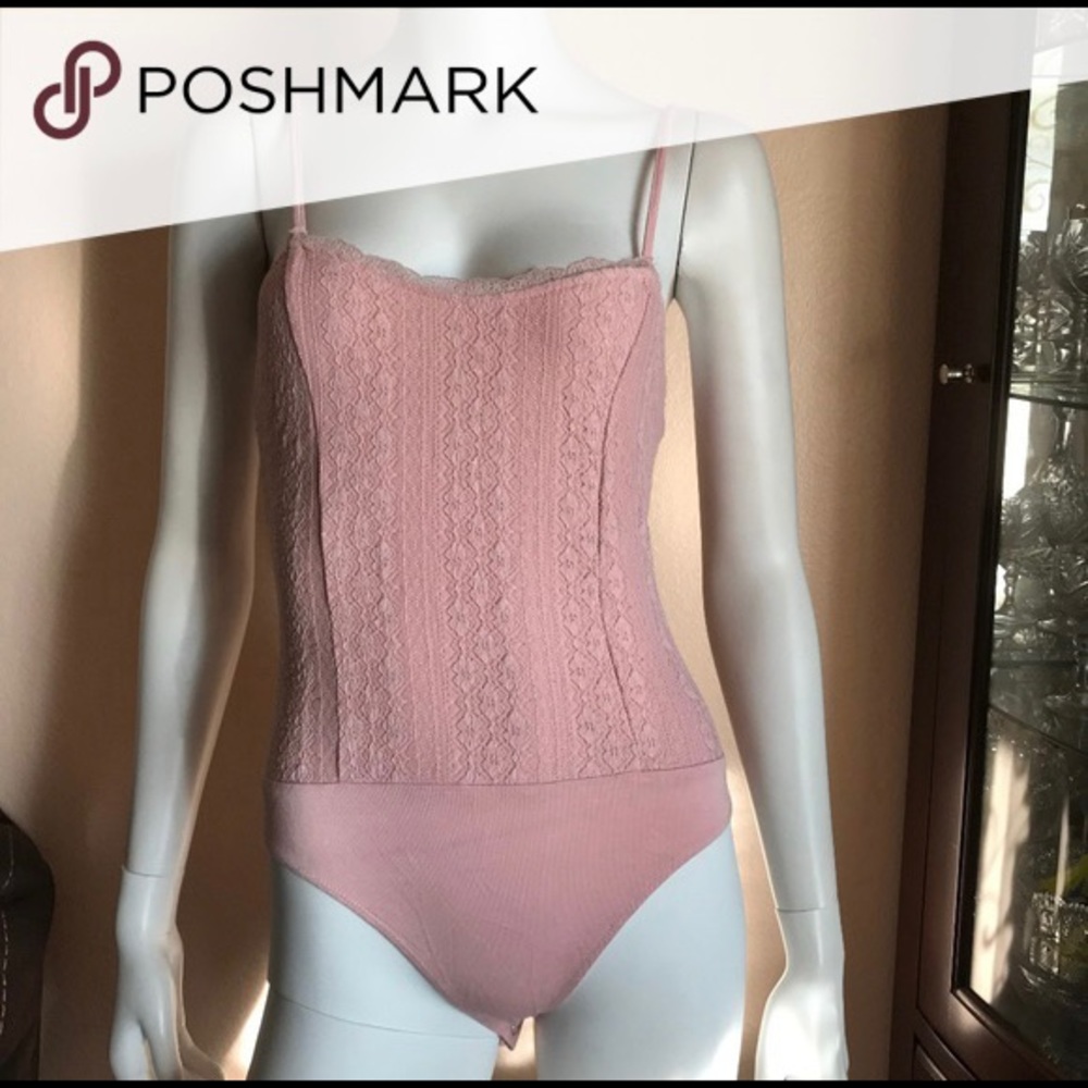 Pink laced Bodysuit